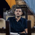 El alcalde de Guayaquil, Aquiles Álvarez, en una sesión de concejo.