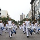 El desfile cívico estudiantil recorrió las calles del centro de Guayaquil.