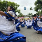 La calle Panamá fue escenario de un desfile cívico en homenaje a los 489 años del proceso fundacional de Guayaquil, la mañana de este sábado 27 de julio.