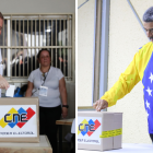 Edmundo González y Nicolás Maduro ejerciendo su derecho al voto.