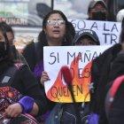 Mujeres que participan en una marcha con motivo del Día Internacional de la Mujer
