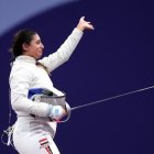 Nada Hafez, representante de Egipto en la disciplina, cayó en octavos de final categoría sable. Solo después de eso reveló su gran secreto.