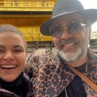 Lucero con su padre.