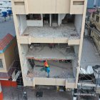 Vista desde un drone del edificio Fantasía, ubicado en la avenida 9 de Octubre.
