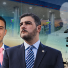 Ilustración sobre Aquiles Álvarez y quienes han sido sus socios  y amigos de negocios.