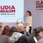 La presidenta electa de México, Claudia Sheinbaum, durante conferencia de prensa.