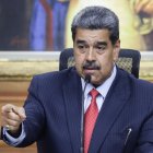 El presidente de Venezuela, Nicolás Maduro, habla durante una rueda de prensa este miércoles, en el Palacio de Miraflores en Caracas (Venezuela).