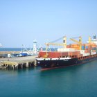 Inspección. En la Estación de Guardacostas Fija de Manta se realizaron inspecciones para avanzar con el desarrollo de planos para el levantamiento de un muelle.