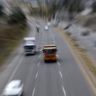 En la Ruta Viva es común ver que los vehículos de carga pesada transiten por el carril central o el carril izquierdo.