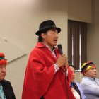 Leonidas Iza, durante la asamblea del 19 de julio del 2024.