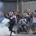 Protestas en Catia contra el resultado de la elección presidencial.