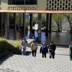 Imagen de los alrededores de la Facultad de Ciencias Económicas, de la Universidad Central del Ecuador en Quito.