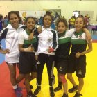 Lucía Yépez en unos de sus primeros Juegos Nacionales. Empezó a los 9 años en la practica de la lucha.