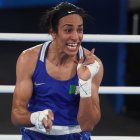 La boxeadora argelina Imane Khelif durante los Juegos de París 2024.