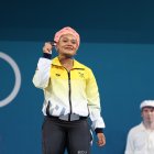 Neisi Dajomes en los JJ.OO. con su medalla de bronce.