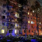 Imagen de los escombros de un edificio en Kursk, Rusia, el 11 de agosto de 2024.