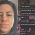 Rosana Santos Xavier se tomó una selfie en el interior de la aeronave y minutos antes escribió en un grupo familiar.