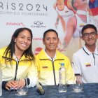 Algunos de los medallistas olímpicos en rueda de prensa en Guayaquil