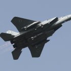 Foto de archivo donde se aprecia un avión de combate F-15.