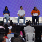 El primer mandatario llegó hasta la provincia verde para reallizar la entrega de becas.