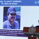 La Secretaría de Seguridad y Protección Ciudadana (SSPC), Rosa Icela Rodríguez, durante una conferencia de prensa matutina en el Palacio Nacional de la Ciudad de México (México).