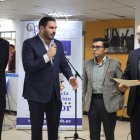 El presidente del CPCCS, Andrés Fantoni, durante el sorteo.