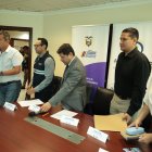 Autoridades. Danilo Palacios, ministro de Agricultura y Ganadería y Patricio Almeida, director ejecutivo de Agrocalidad.