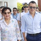 Daniel Noboa con Gabriela Sommerfeld, dos de los denunciados por el frente ciudadano