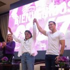 Daniel Noba y María José Pinto, en la presentación del binomio presidencial de ADN.