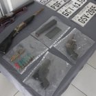 Armas y placas de vehículos fueron decomisadas.