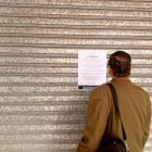 Comunicado del Mi Comisariato ubicado en la avenida 9 de Octubre.