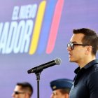 Daniel Noboa en la entrega de una obra en La Libertad.