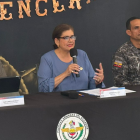 Desde Manta, la ministra del Interior, Mónica Palencia, en representación del Bloque de Seguridad.