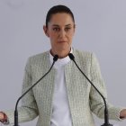 La presidenta electa de México, Claudia Sheinbaum, habló durante una conferencia de prensa este lunes, en Ciudad de México.