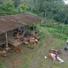 Vista. Toma aérea de una parte de la infraestructura abandonada de la mina La Tormenta en donde hubo una masacre y grupos delictivos se apropiaron del lugar.