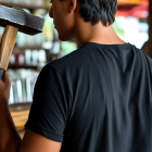 Imagen generada con inteligencia artificial sobre hombre que agredió con un combo a su expareja.