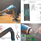 La escritura o el dibujo sensibles sobre la estructura (A) se interpretan automáticamente utilizando redes neuronales convolucionales (B).