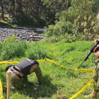Lugar donde fue encontrada la munición antiaérea.