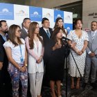 La asambleísta de ADN, Inés Alarcón, habló de la orden de un juez que dispuso mantener el orden de los juicios políticos contra exfuncionarios de Guillermo Lasso.