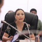 La presidenta de la Comisión de Fiscalización, la correísta Pamela Aguirre.