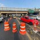 El fin de semana del 31 de agosto y 1 de septiembre se hicieron ya trabajos en el Puente de la Unidad Nacional, lo que generó atascos.