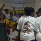 La familia de Kiara Rodríguez celebra su segunda medalla de oro en París.