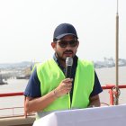 El viceministro de Electricidad, Rafael Quintero, en rueda de prensa, este 8 de septiembre de 2024.