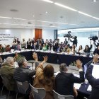 Fotografía cedida este domingo de una sesión de trabajo de senadores en Ciudad de México (México).