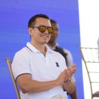 El presidente Daniel Noboa en un evento de territorio.