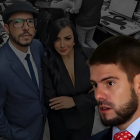 Andersson Boscán, Mónica Velásquez y su exabogado Felipe Rodríguez.