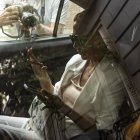 La exprimera dama de Argentina Fabiola Yáñez en el interior de un vehículo tras declarar desde Madrid