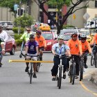 Esta semana hubo una cicleada en el norte de la ciudad por la Semana de la Movilidad.