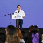El presidente de la República, Daniel Noboa, durante un encuentro con jóvenes en Babahoyo, este jueves 19 de septiembre.