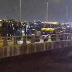 Balacera en el puente de la Unidad Nacional.